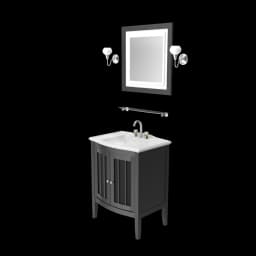Wooden Bathroom Sink With Mirror