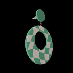 Green Oval Earring