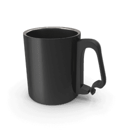 Black Aluminium Cup