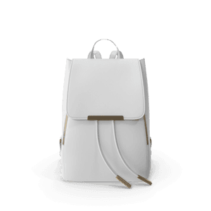 White Faux Leather Backpack