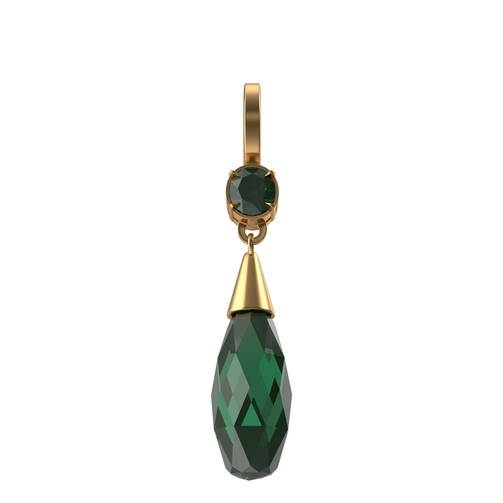 Green Crystal Earring