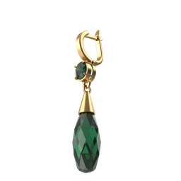 Green Crystal Earring