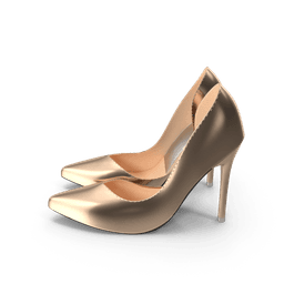 Golden Shoes Woman